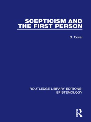 cover image of Scepticism and the First Person